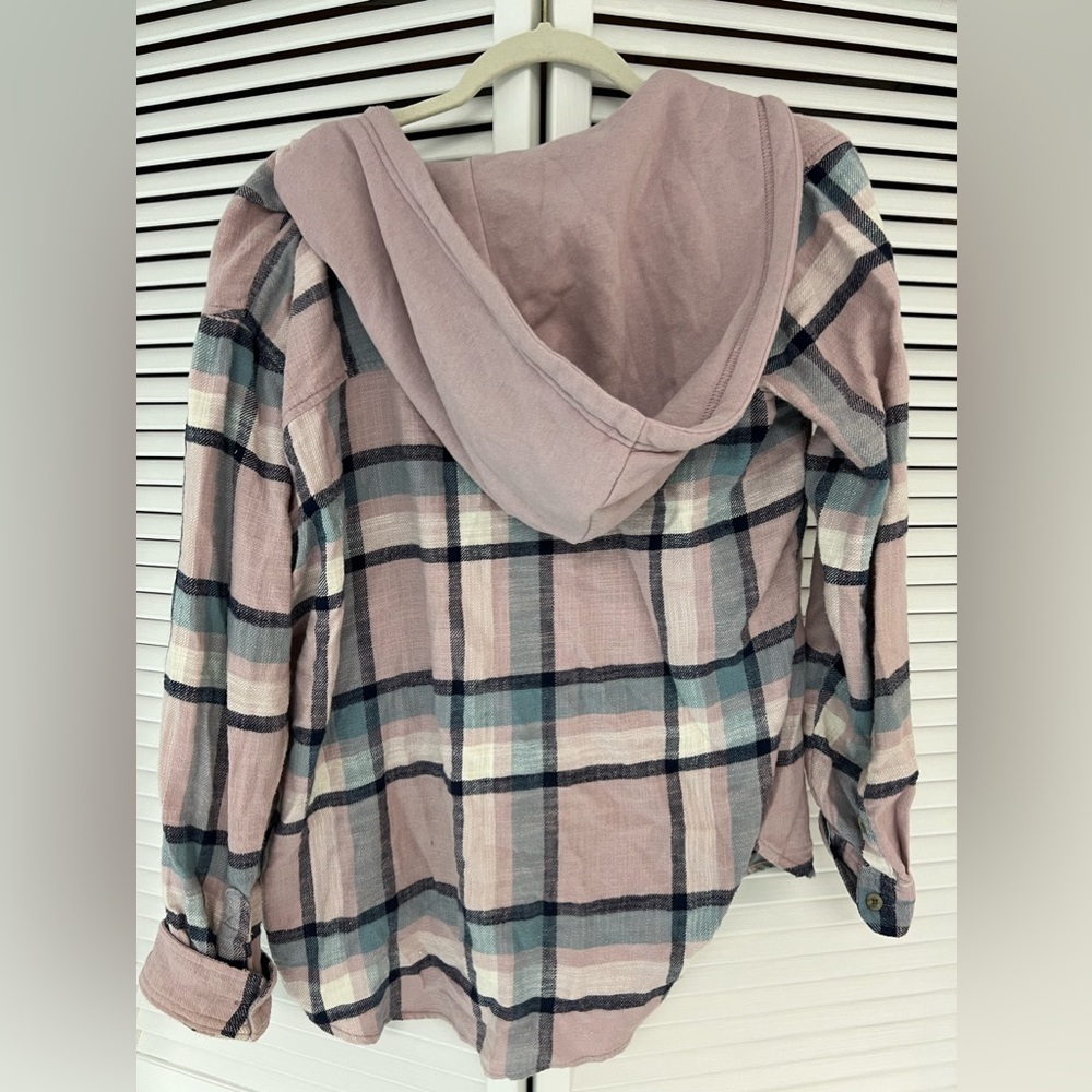flannel hoodie size xs